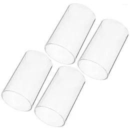 Candle Holders 4 PCS Vase Simple Cup Covers Glass Craft Cups Protective Household Decor Shades Ornaments Lampshade