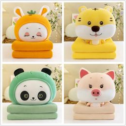 Pillow Children Napping Blanket S Office Air Conditioning Is Dual-use Cartoon Cute Fruit Animal Quilt Two-in-one Gift