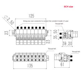 RC Hydraulic Oil Valve Controller W/ Neutral Return Oil 1CH to 8CH for RC Engineering Model Excavator Bulldozer