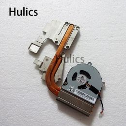 Pads Hulics Used AT0I70050M0 Radiator For Toshiba Satellite P770 P755 P775 Laptop CPU GPU Cooling Heatsink FAN