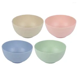 Bowls 4 Pcs Salad Bowl Set Breakfast Small Appetiser Eating Unbreakable Rice Soup Microwave Safe