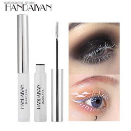 Mascara HANDAIYAN White Mascara Eyelashes Curling Liquid Pen Mascaras Eye Makeup Eye Lash Thick Cosmetics Tool Lengthening Colored Brush L49