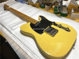 High quality inheritance classic cream yellow electric guitar black board maple xylophone neck free shipping