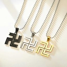 Pendant Necklaces Fashionable stainless steel necklace Buddhist Party emblem pendant necklace mens fashionable and charming body jewelryQ