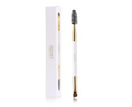 Docolor Eyebrow Brush and Comb Wood Professional Angled Makeup Brush for Eyebrows Synthetic Hair Wooden Make Up2791799