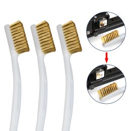 2 Pcs 3D Printer Parts Cleaner Tool Copper Wire Toothbrush Copper Brush Handle For Nozzle Heater Block Hotend Cleaning Hot Bed