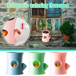 Vases Automatic Self Watering Flower Plants Pot Put In Floor Irrigation For Garden Indoor Home Decoration Gardening Macetas