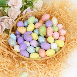 Party Decoration 50pcs Colourful Foam Mini Easter Eggs Cute Bird For DIY Handicraft Handmade Wreath Door Hanging Decor Festive Supplies