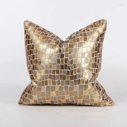 Pillow Modern Style Jacquard Cover 45x45CM Champagne Geometric Small Square Decorative Pillows Home Sofa Chair Back Pillowcase