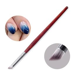 1PC Smudge Nail Art Brush Gradient Blooming Drawing Line Oblique Angle Pen Gel Polish Printing Tips Nail Brushes Manicure Tools