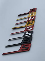 Long R S Badge Letter Emblem for Mercedes Benz AMG GTR GTS C63S E63S GLC63S GLE63S Car Styling Trunk Sticker Black Red Yellow7088282
