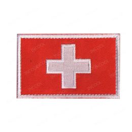 Switzerland Swiss Flag IR Infrared Reflective Patches Tactical Military National Flags Emblem Appliqued Badges For Clothing Cap