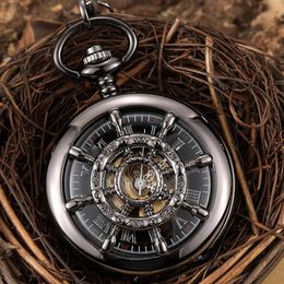 Wind up Pocket Watches for Men no battery Pendant Vintage Costume Mechanical Mens and Chain Vest Necklace 240327