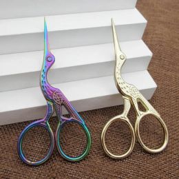 Super Beautiful Print Professional Sewing Scissors Office Supplies Paper Scissors Vintage Pink Mini Stork Scissors Cloth Cutter