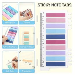 OFBK 8 Pack Transparent Book Annotations Book Tabs Flags, Coloured Sticky Page Marker