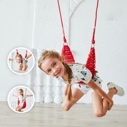 Child Polyester Mesh Swing Chair Indoor Outdoor Handmade Swing High Load Bearing Adult Kid Rocking Chair Toy Easy Installation