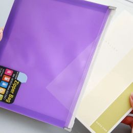 10 Packs Plastic Zip Envelopes Letter Size Holder File Document Receipt Envelope Folders Assorted Colour Office Supplier