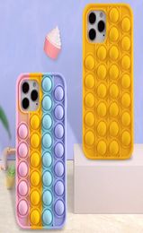 Relive Stress Phone Cases For Iphone 6 6s 7 8 Plus X XR XS 11 12 Pro Max Fidget Toys Push It Bubble Soft Silicone Cover9563891