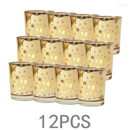 Candle Holders 12Pcs Glass Holder Votive Candlelight Wedding Parties El Cafe Bar Home Decor