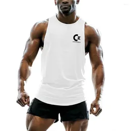 Men's Tank Tops Y2k Gym Fashion Casual Breathable Sleeveless Vest For Men Fitness Outdoor Running 64 Printed White Muscle Fit