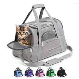 Cat Carriers Pet Bag Portable Breathable Foladable Puppy Dot Carrier Travel Shoulder Handbag With Locking