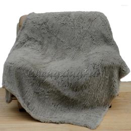 Blankets CX-D-10N Custom Made Hand Knitted Fur Blanket - Selling