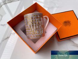 Classic Mug Nordic Style Ceramic Cup Three-Dimensional Enamel Pattern Gift Box