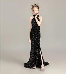 Evening Dress for Girls Kids Elegant Gowns Teen Birthday Party Dresses Sexy Multicolor Sequins Graduation Performance Tail Dress547116874