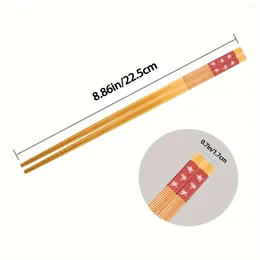 Chopsticks Set Of 5 Reusable Bamboo - Perfect For Gifts And Everyday Use 22.5cm/8.86inch Tableware Non-slip