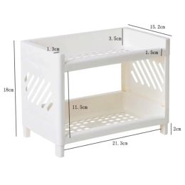 Organizer Sundries Storage Stationary Container Supplies Stand School Office Rack Desk Pen Cosmetic Holder Double-layer Shelf