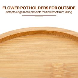 Wooden Plant Stand Flower Pot Base Holder Stool High Stool Balcony Succulent Round Flower Shelf For Indoor Outdoor