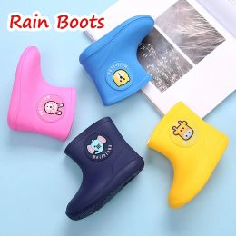 Boots Cartoon Cute Animal Children Rain Shoes for Boys Girls Waterproof EVA Rubber Non Slip Toddler Kids Rain Boots dropshipping 2108