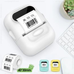 Printers Ink Free P50 Thermal Label Printer Portable Mini Printer Wireless Bluetooth Adhesive Sticker Printer for Mobile PC Computer