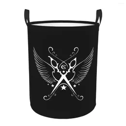 Laundry Bags Hairdresser Angel Cutting Hamper Large Clothes Storage Basket Barber Hairstylist Toy Bin Organizer For Nursery