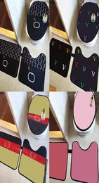 INS Fashion Toilet Seat Cover Classic Letter Print Threepieces Set Indoor Outdoor Thicken Non Slip Brand Mats6930136