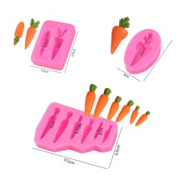 3D Easter Decorations 1/2/6 Holes Carrot Silicone Moulds Easter Party DIY Fondant Baking Cooking Kitchen Cake Decorating Tools