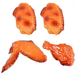 Decorative Flowers 1 Set Of Artificial Food Fake Chicken Leg Drumstick Wings Models