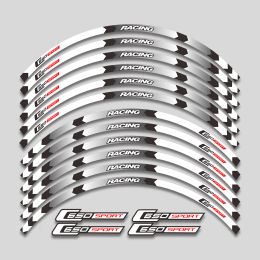 Motorcycle Accessories Wheels Hub Stickers Tyre Decorative Decal Reflective Stripe Sticker Tape Set For BMW c650 sport C650SPORT