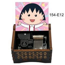 Anime Chibi Maruko-chan Music Box Wind Up Wooden Odoru Pompokolin Musical Song Boutique Lovey Little Girls Kids Birthday Gift
