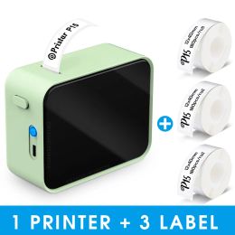 Printers Thermal Printer P15 Portable Bluetooth Wireless Inkless Pocket Label Maker DIY Adhesive Sticker or 4PK P11 P12 P15 Label Paper