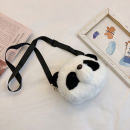 Plush Crossbody Bag Panda Backpacks One Shoulder Diagonal Wallet Animals Toy Coin Purse Kids Birthday Gift