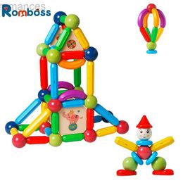 Magneti giocattoli magnetici 48pcs per bambini set di costruzioni magneti bastoncini magnetici bastoncini da costruzione di costruzioni Montessori Educational Toys for Children 240409