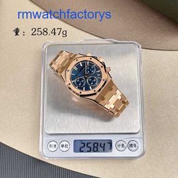 AP Diving Wrist Watch Royal Oak Series 26240OR Blue Disc 18K Rose Gold Watch Mens Automatic Machinery 41mm Watch