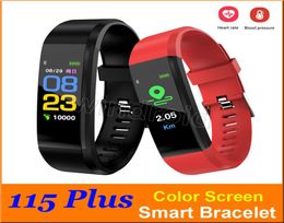 ID 115 Plus Smart Bracelet Wristbands Sports Colour Screen Heart Rate Blood Pressure Monitor IP67 Waterproof Activity Tracker smart3279604