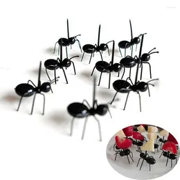 Forks 12Pcs Ant Toothpicks Fruit Dessert Fork Reusable Pick Animal Appetizer For Snack Cake