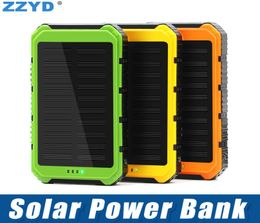 ZZYD Portable 4000mAh Solar Power Bank Dual USB External Battery Pack Waterproof Led Charger For iP 7 8 Samsung S8 Note 88554331