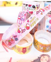 Cartoon Colourful Tape Notebook Decorative Adhesive Tape School Sticker Rolls Cute Colourful DIY Scrapbooks Sticker Label Tape BH2539505472