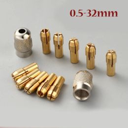5/11PCS/lot Mini Drill Brass Collet Chuck for Dremel Rotary Tool 0.5-3.2mm Brass and Nut for Dremel Accessories Set