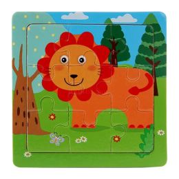 C9GB 9pcs Wooden Puzzles Toy Children Educational Puzzles for Children Boys Girls Adults Families and Kids Ages 3 and Up