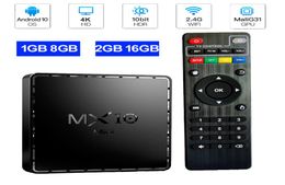 MX10 Mini Android 100 TV Box 2GB 16GB Smart Media Player Allwinner H313 Quad Core 24G Wifi 4K Home Movie 1G 8G TVbox1525008